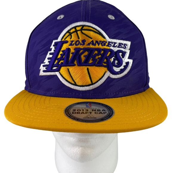 Los Angeles Lakers SnapBack 2013 Draft Cap Hat Flat-brimmed Logo Embroidered NBA - Picture 4 of 16